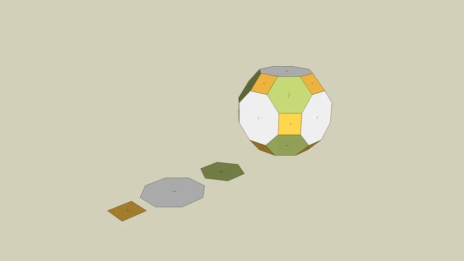 大斜方立面體(Great rhombicuboctahedron)