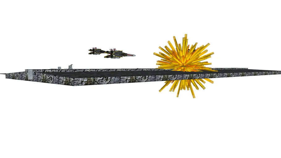 Death star exploding