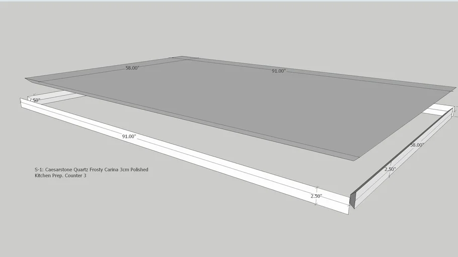 Kitchen Prep. Counter 3 Updated | 3D Warehouse