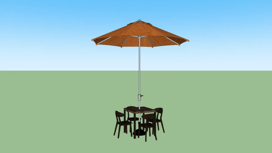 mesa con parasol