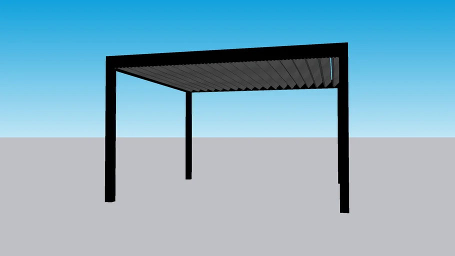 Louvre Pergola 3.04 x 3.04 x 2.5m