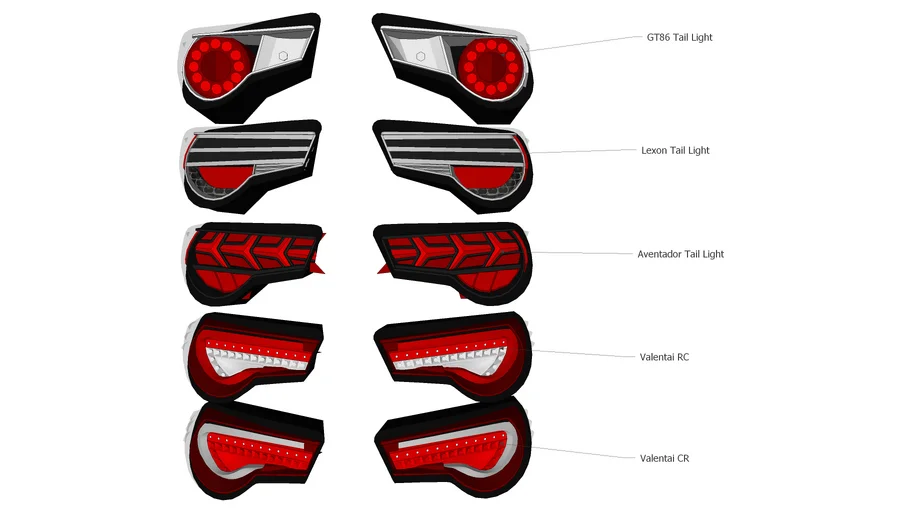 GT86 Rear Light Collection | 3D Warehouse