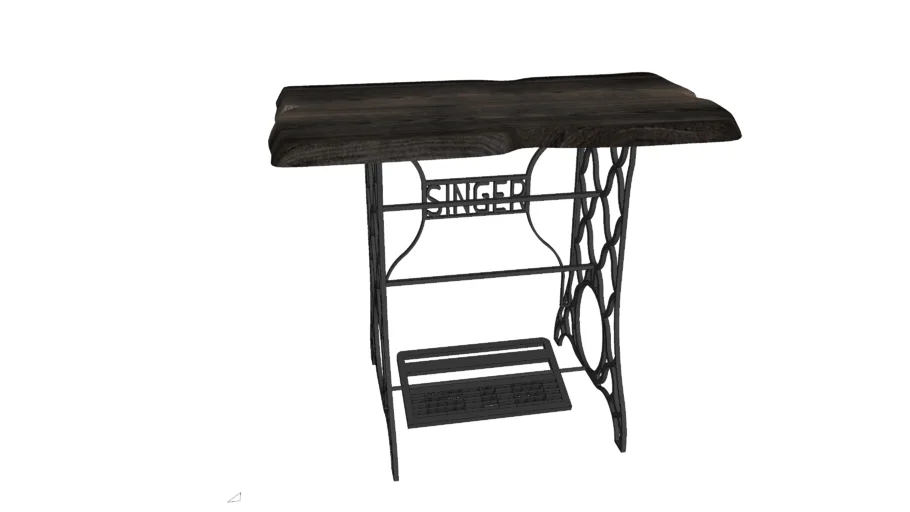 Mesa de Costura e Tampo de Madeira Rustica 