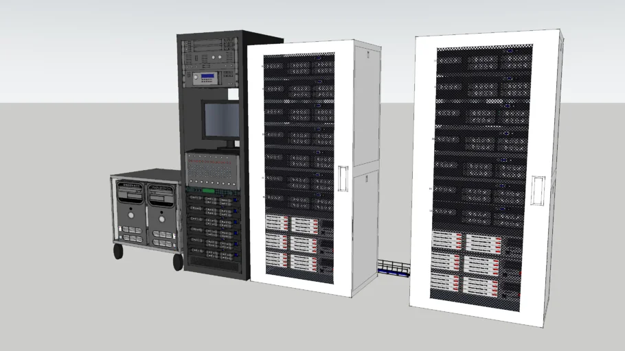 Servidor - rack servidor - servidor con cableado - servidor cableado