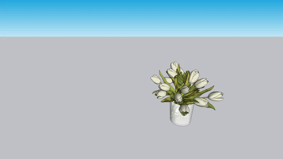 Full Glass Vase of Tulips