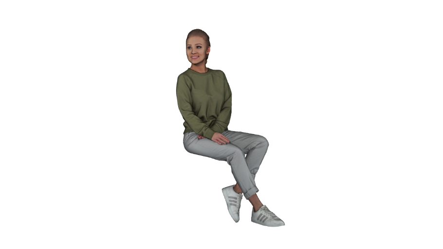 Casual Woman Sitting