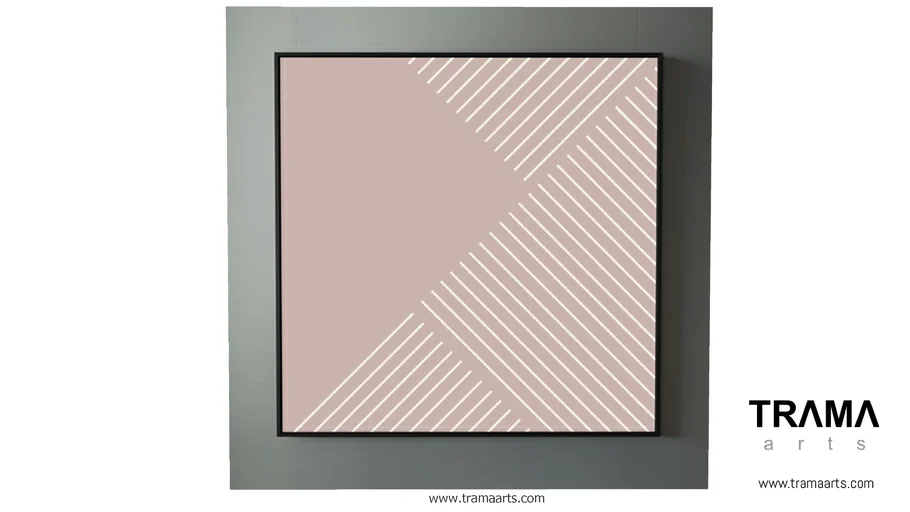 QUADRO URBAN ARTS LINHAS ROSE TRAMA