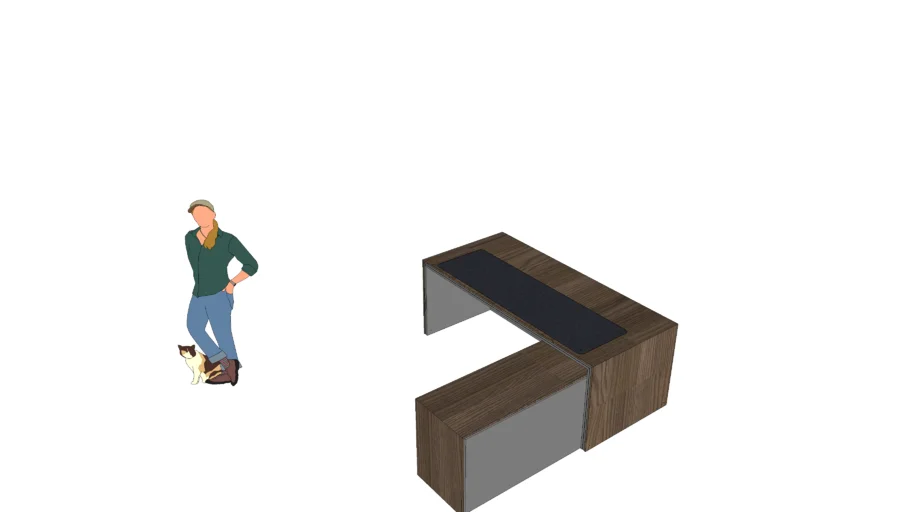 Office Desk : L-shaped