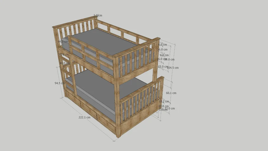 Children bunk bed | 3D Warehouse