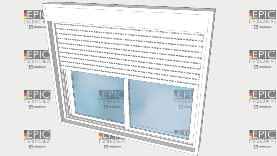 JANELA DE CORRER COM 2 FOLHAS E PERSIANA 140x220 EPIC PVC