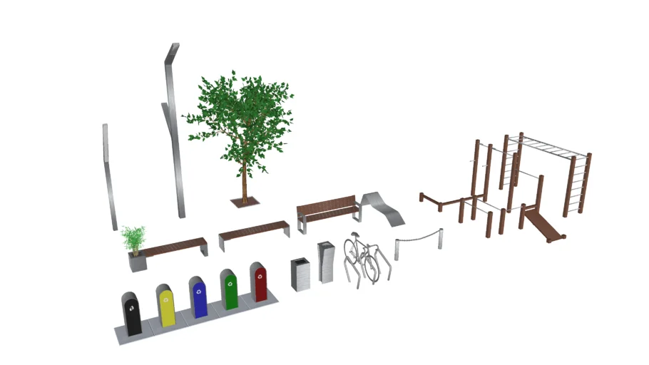 Mobiliário Urbano (Low Poly)