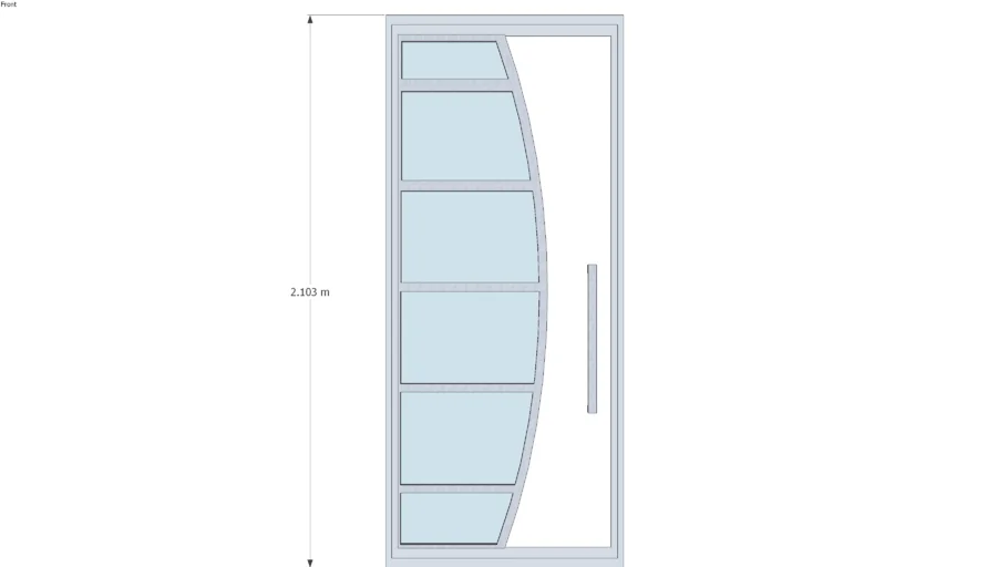PORTA EM ALUMINIO COM VIDRO FIXO