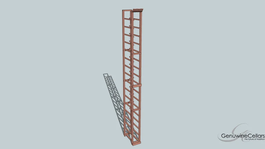 ELITE-ALL HEART RED WOOD-1.5L SINGLE COLUMN RACK