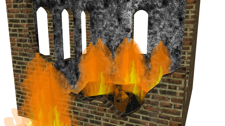 fuego en una casa