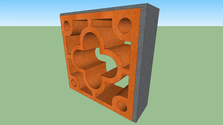 Sqare clay breeze block or jali block