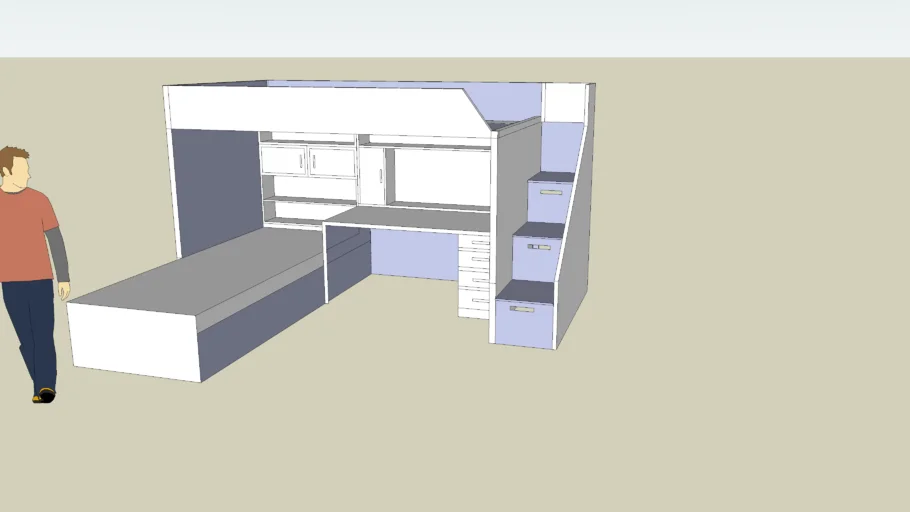 Cama Beliche com mesa