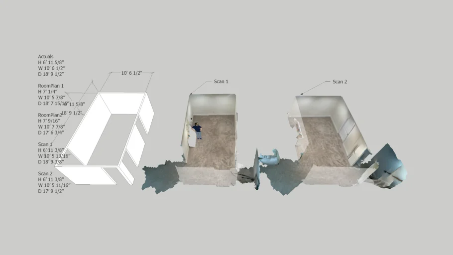 Playroom scan accuracy test