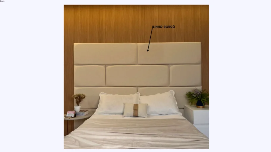 Cabeceira Casal Dominó Horizontal - 1.50x3.00