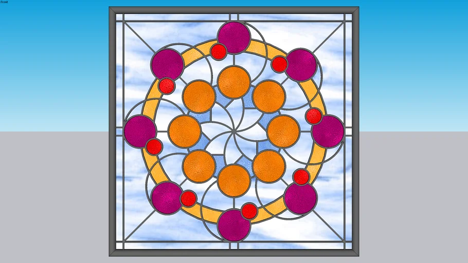 Stained Glass Panel 0319 (Wall or Window Art)