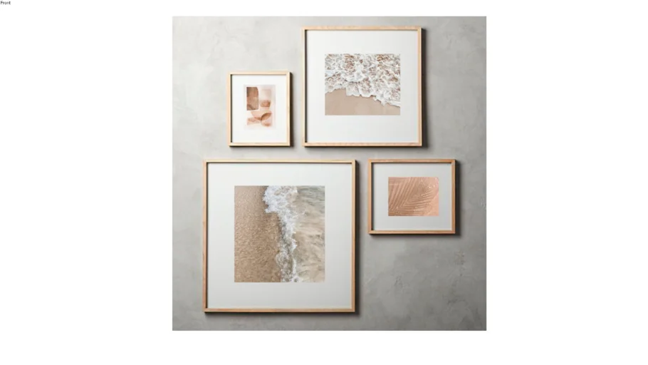 Composição com 4 quadros decorativos - Sensações do Mar