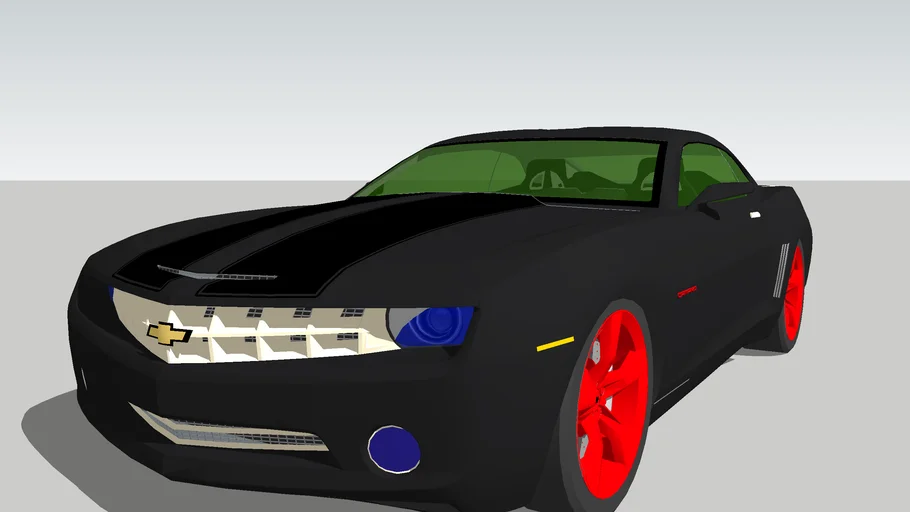 Chevrolet Camaro with dark green window tint