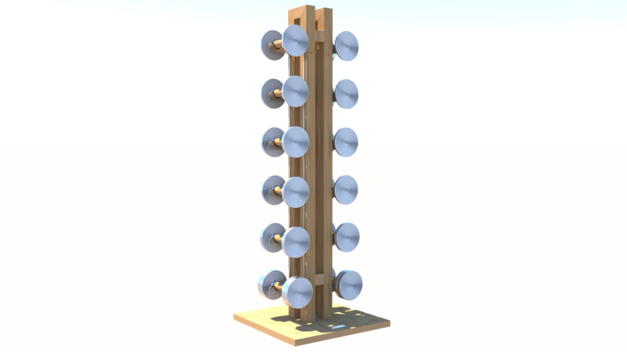 Paragon Studio Dumbbell Vertical Storage Tree 6 Pair