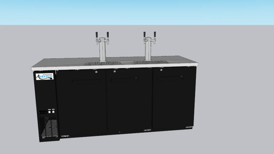 Avantco UDD-378-HC Black Kegerator