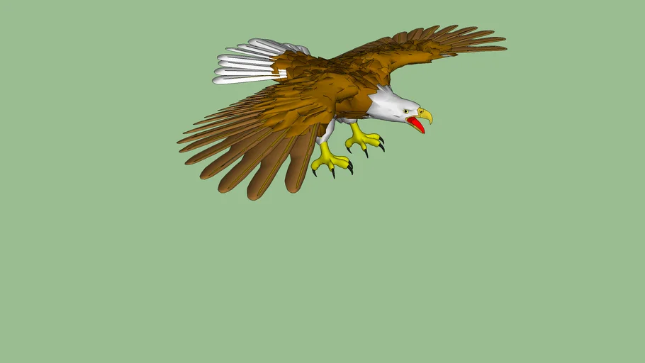 Realistic bald eagle