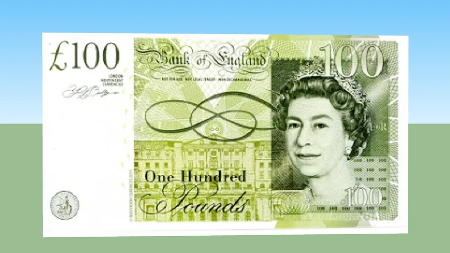 One hundred pound sterling - 100 £