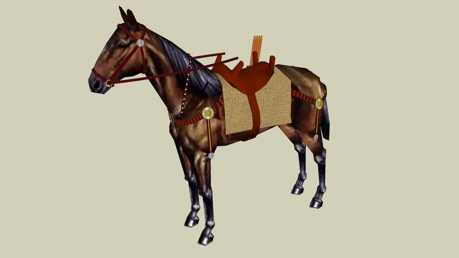 The Roman Army - Cavalry Mount  w/ Saddle and Harness
