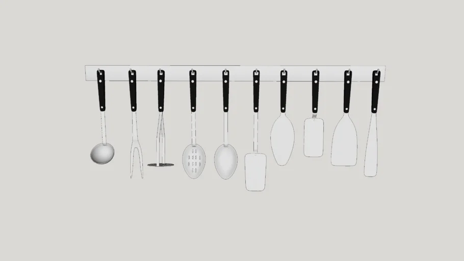 Utensílios de cozinha - Talheres suporte de parede 
