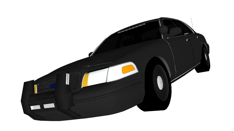 Black Unmarked Ford Crown Victoria