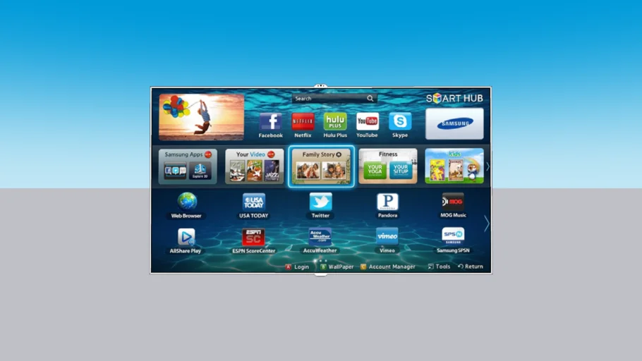 Samsung TV 8000 Series Smart Hub 3D LED 240 Hz 1080p