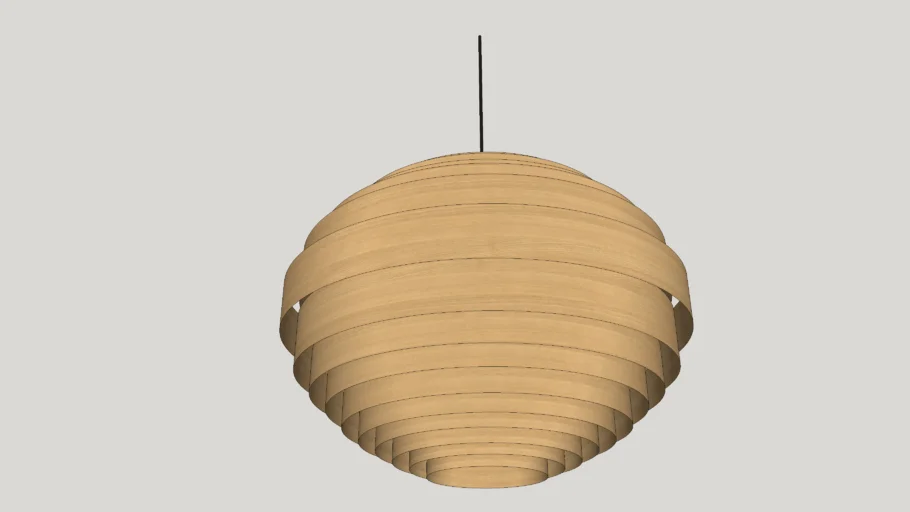 Sphere, round wood lamp