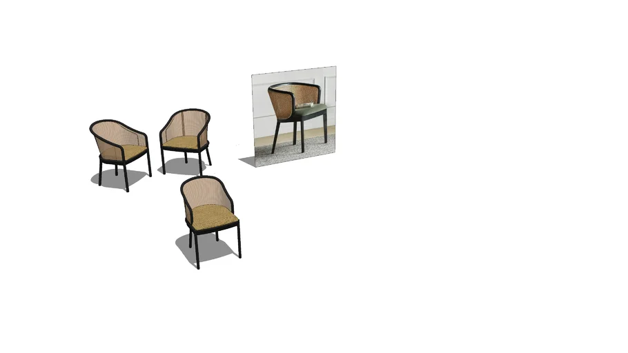 Rattan arm chair
