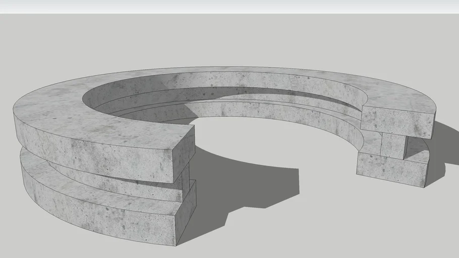 Circular Outdoor Bench | 3D Warehouse
