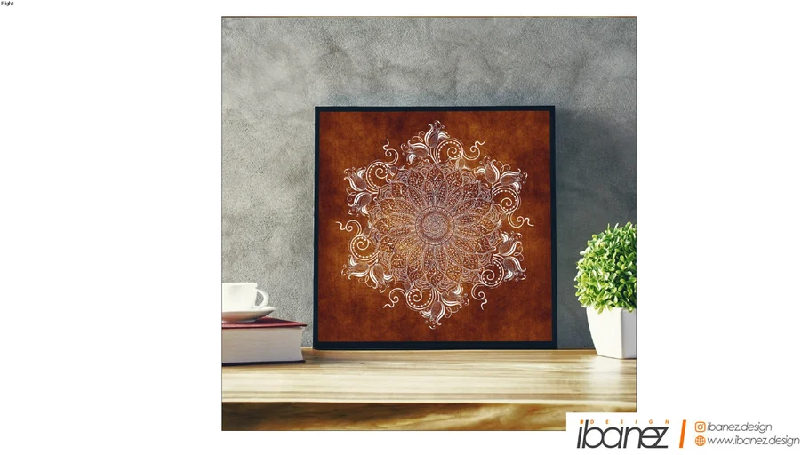 Canvas - Mandala tangerine
