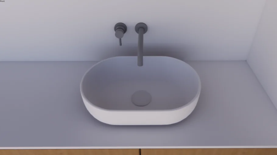 Bathroomsink DESCO OPBOUWLAVABO NEO O 56X36