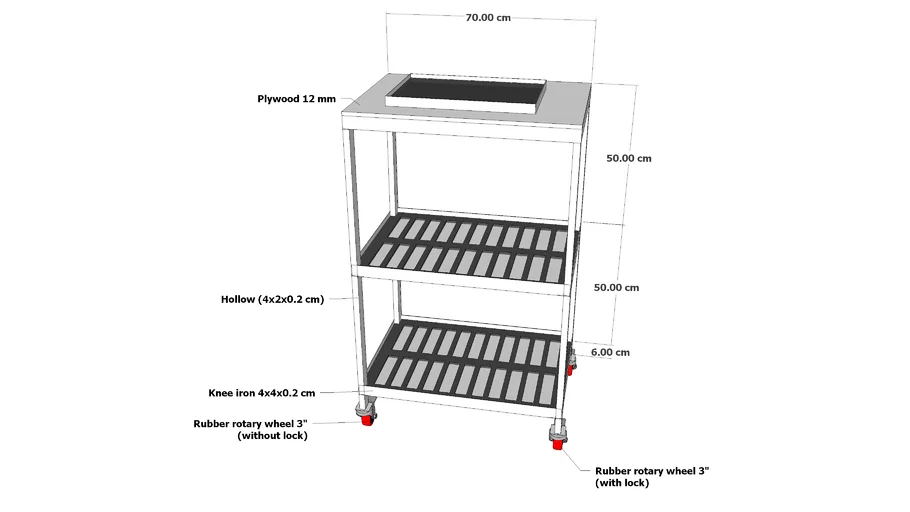 Cutting dies table / tempat cetakan potong