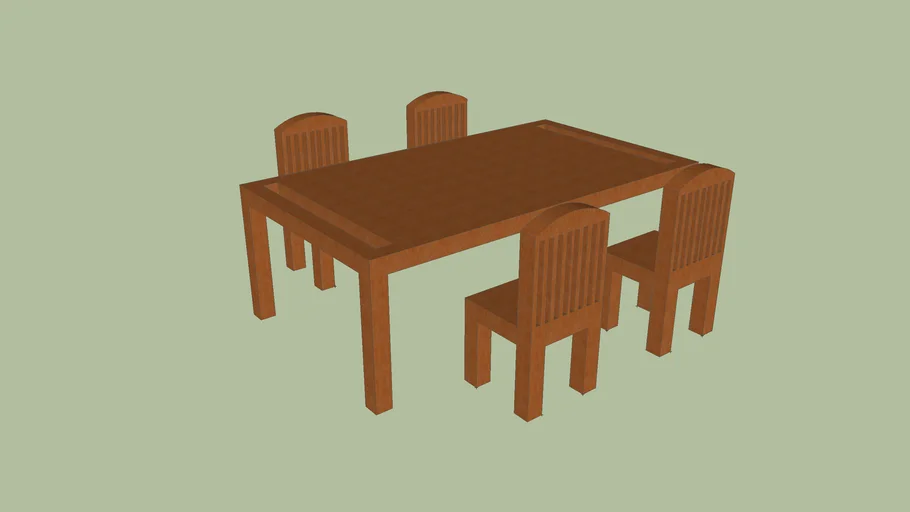 Simple wood chair+table