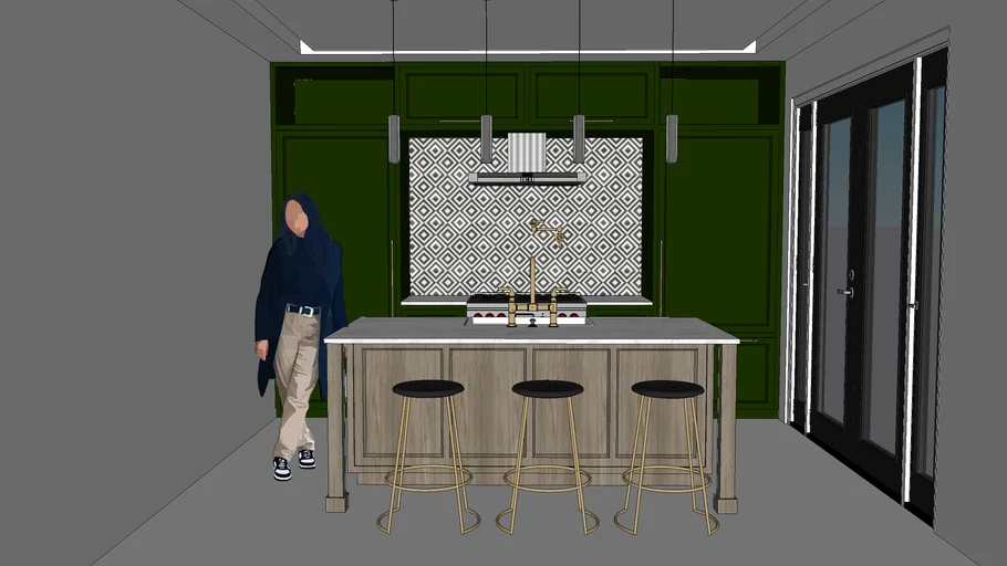 Kitchen with Island / Cocina con Isla