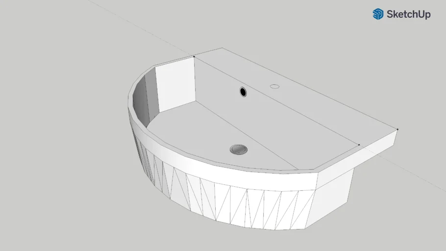 Miles Short Projection Semi recessed basin 186416