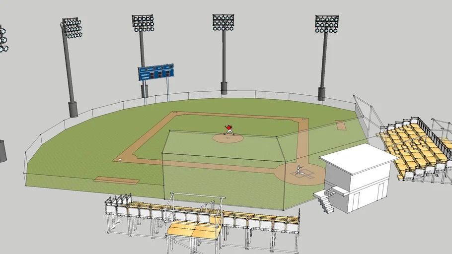 3D Baseball Field
