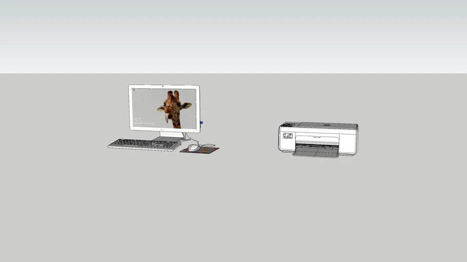 computador e impressora _ vray