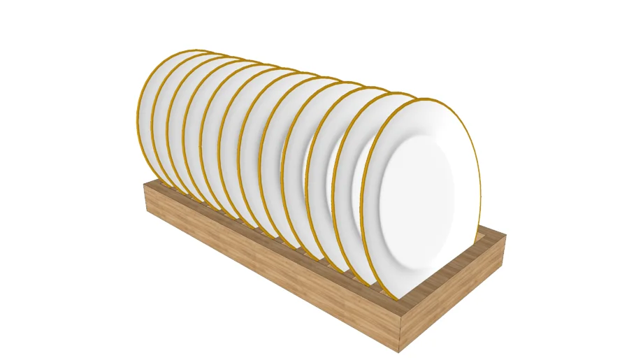 Organizador de pratos bamboo