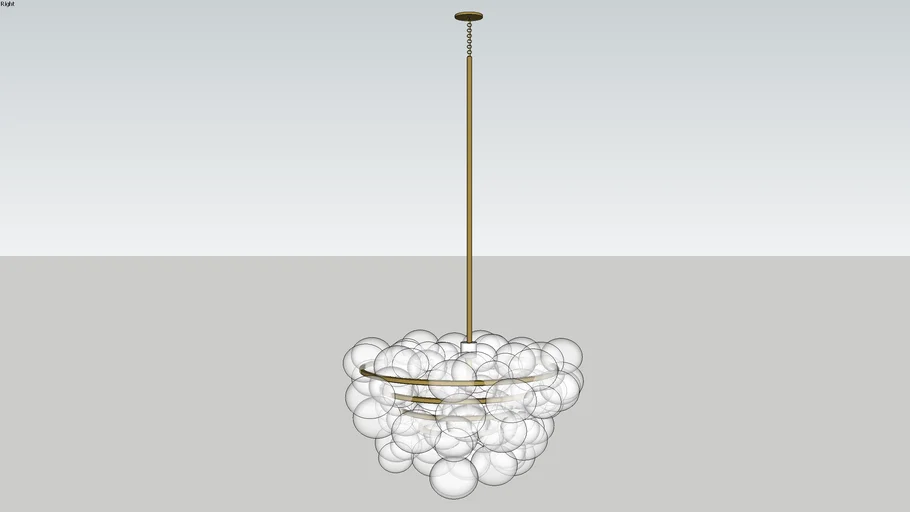 Regina Andrew  Bubbles Chandelier (Clear) Natural Brass