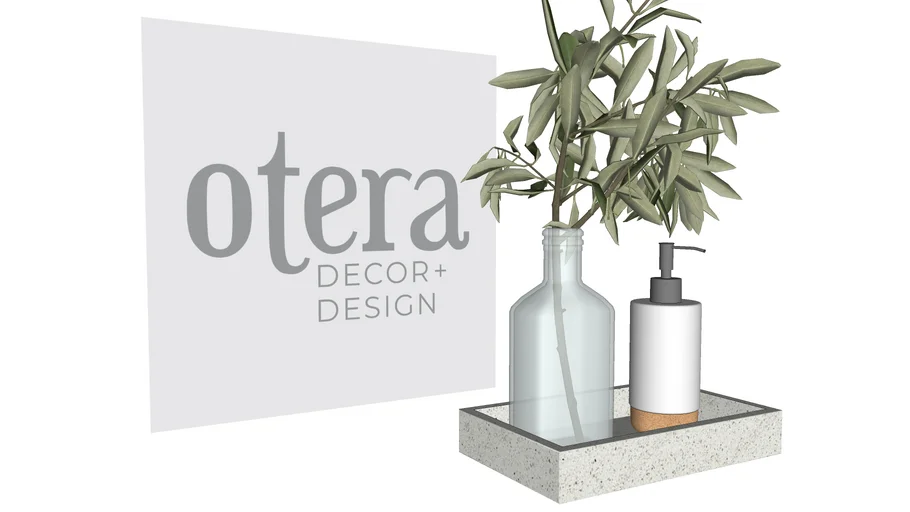 DECOR - Banheiro - Bandeja com saboneteira e decor