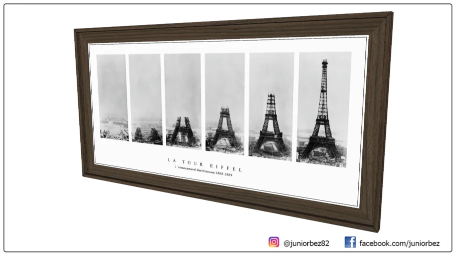 Quadro Torre Eiffel Construction - Allposter