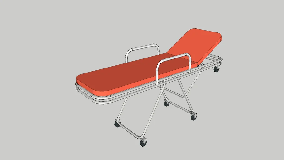 Stretcher Ambulance Bed LOW POLY