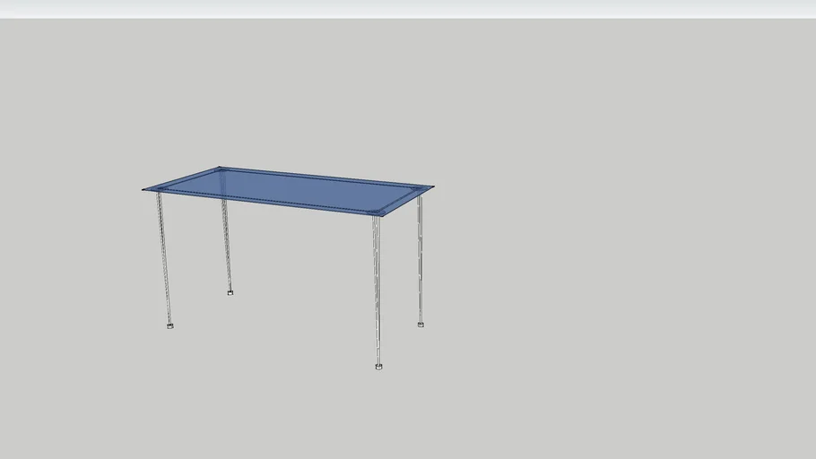 mesa de vidrio patas 3 puntas